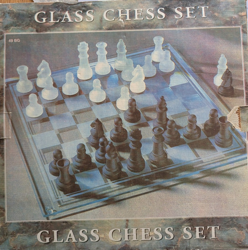 Deluxe glass chess set x - chess,