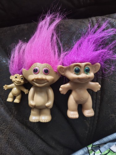 Three vintage russ troll - vintage,