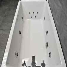 Whirlpool Spa Bath Sam Square Slim Rim White Acrylic with Jets and Light Options