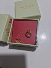 Ted Baker Logo Hoop Earrings 