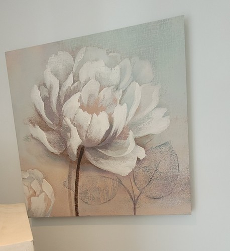 Duck egg blue floral - , art
