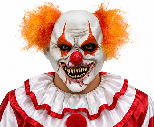 Scary evil clown mask adult - evil,