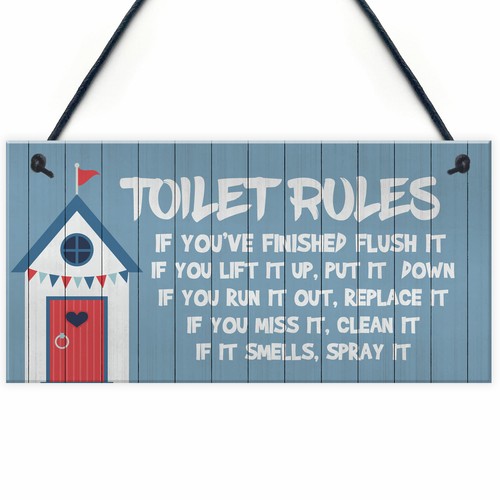 Toilet rules sign - rules,