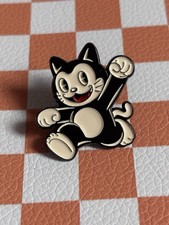 Retro Cartoon Cat Enamel Pin