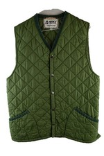 Husky England Made Mens Quilted Green Shooting Vest Gilet Size 42