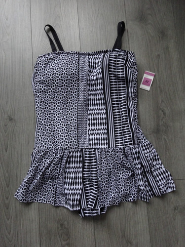 Black mix bandeau tummy - black,