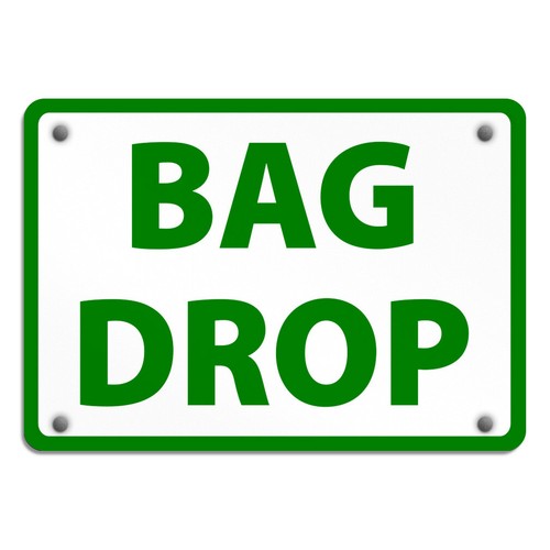 Horizontal metal sign bag - sign,