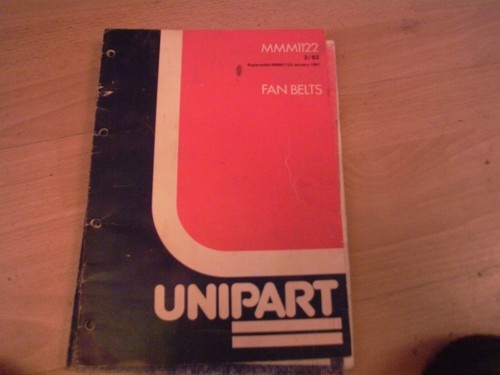 Unipart fan belt catalogue - belt,