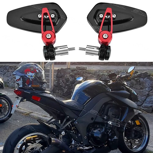 Red bar end mirrors - red,