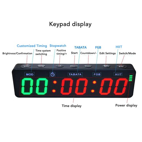 Portable gym timer - portable, clock