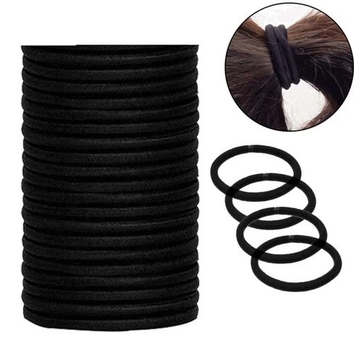 Black ponytail holder - black,