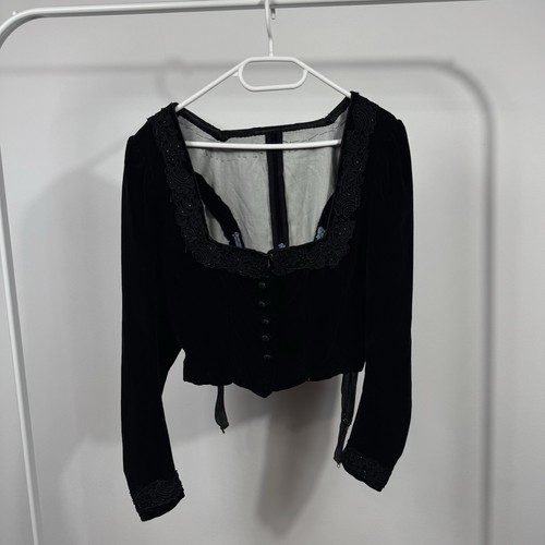 Vintage antique black velvet - vintage,