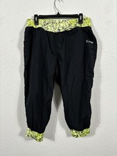 Zumba Pants Can't Touch This Cargo Womens XL Black Yellow Dance Capri