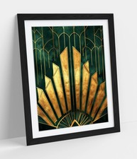 GREEN AND GOLD ART DECO