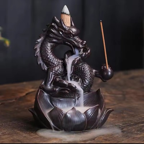 Dragon backflow incense - dragon, burner