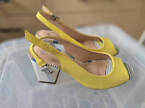 Moda pelle yellow leather - yellow,