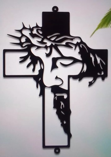 Iron crucifix black cross - crucifix,, cut
