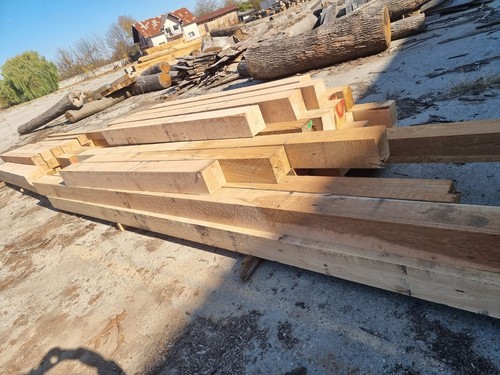 Green oak beams cut - green, any