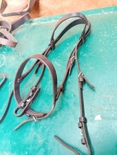 Mini Shetland Bridle .. Ridden .. Black Leather .. Really Soft Leather .. 