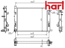 COOLANT RADIATOR 614 516 HART