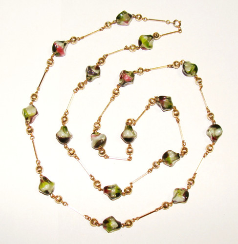 Vtg goldtone murano venetian - vtg,