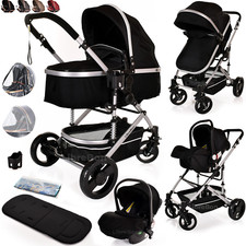 LIBREBON Baby Pram 3 in1 Travel System Buggy Car Seat Pushchar Up To 22Kg