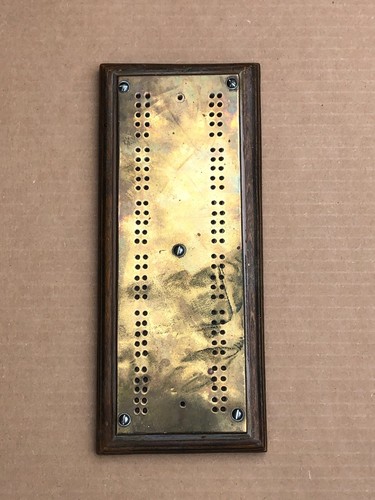Old heavy brass cribbage - old,