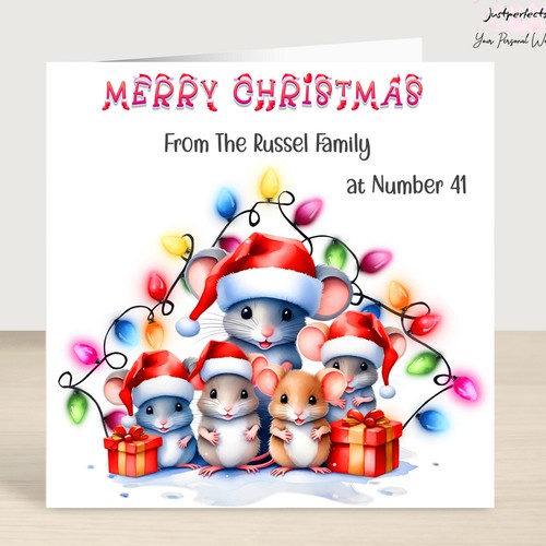 Personalised cute mice - personalised,