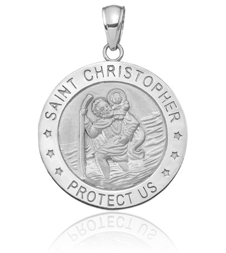 14k solid white gold large - gold,