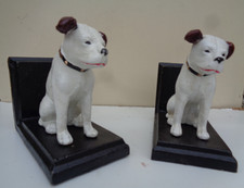 HMV Nipper Dog Bookends