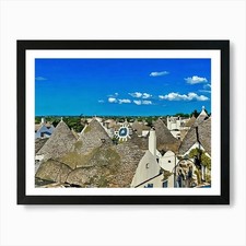 Trulli Houses in Italy. The image s Framed Wall Art Poster Canvas Print Picture
