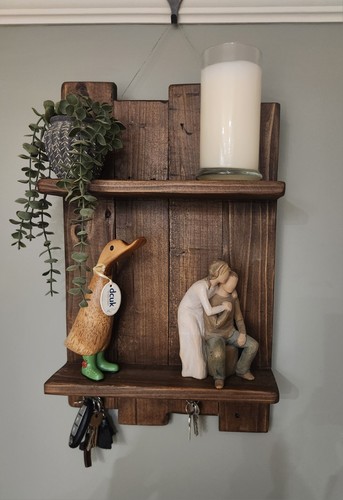 Rustic wood wall mounted - wall,
