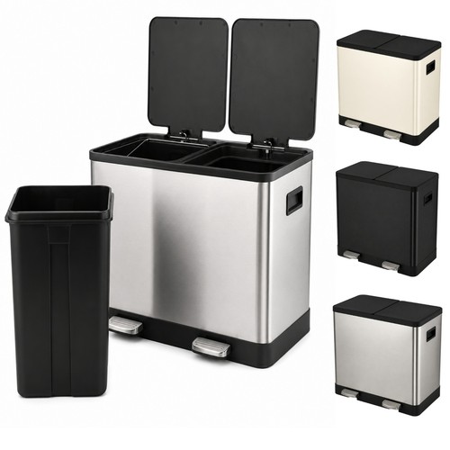 60l dual kitchen pedal - pedal, bin