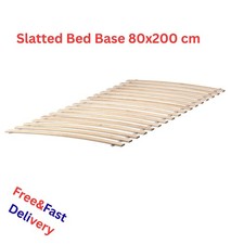 Slatted Bed Base 80x200 cm Wooden Bed Frame Support Replacement Slats Mattress