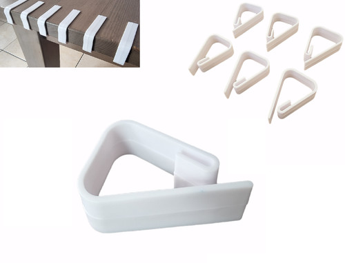 White table cloth clips 6 - white, x