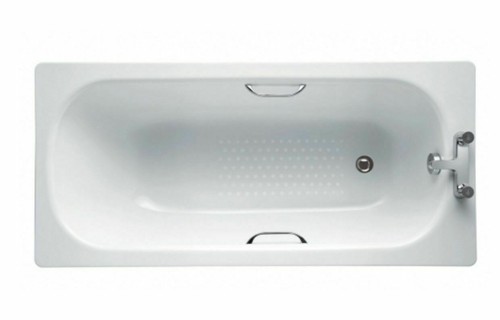 Steel antislip bath with - antislip,