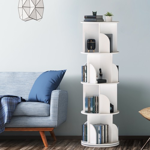 Rotating bookshelf tier - rotating, bookshelf,4-tier
