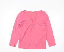 Karen Cole Women's Pink V-Neck Pullover Jumper