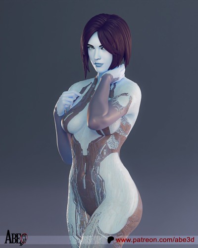 Cortana halo hand painted - -,