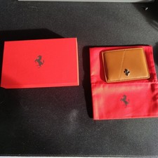 Ferrari Brown Smooth Leather Card Holder