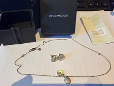 Emporio armani Earings and 40cm necklace set and box set