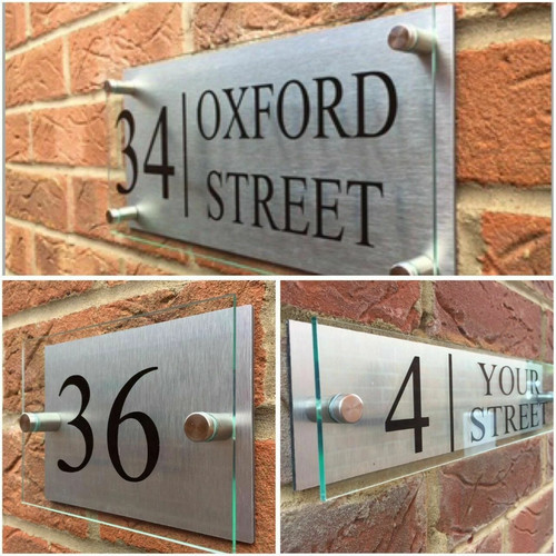 Modern house sign plaque door - modern,