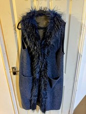 Angeliquel.l Navy Fur Gilet