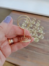 20 Gold 2" high Place Setting Card Holders Ideal For A Wedding Or Party