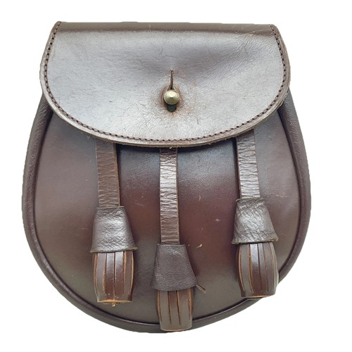 Vintage brown leather - vintage, sporran
