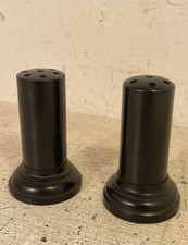 2 antique ebony hat pin stands
