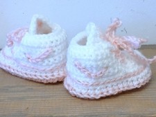 Handmade baby crochet shoes - handmade,