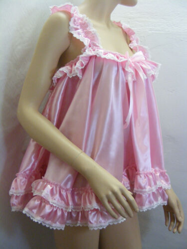 Sissy dress satin negligee - dress,