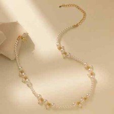 Pearl Imitation White Gold