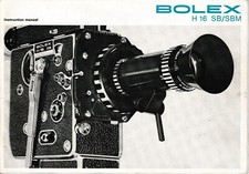 ✅ Paillard Bolex H16 SB SBM Original Movie Camera Manual Instruction Book